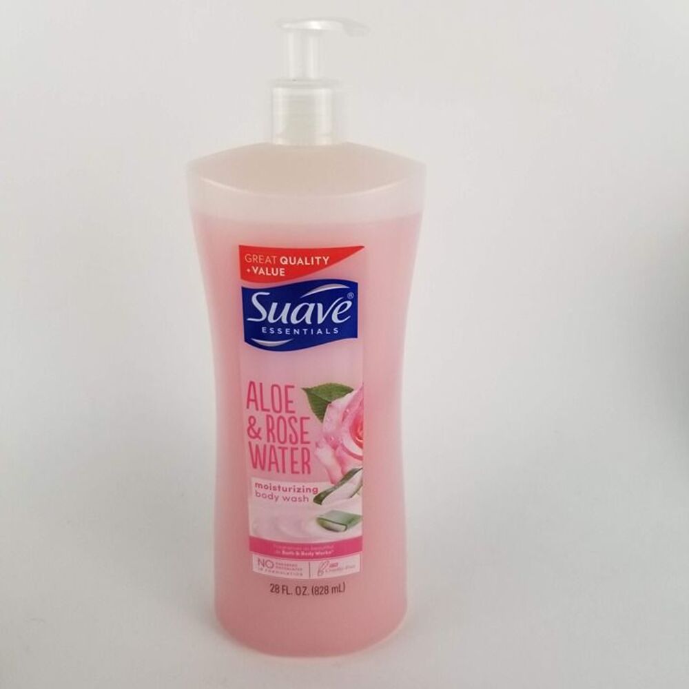 Suave Aloe & Rose Water Moisturizing Body Wash 28oz Pump Large DISCONTINUED HTF